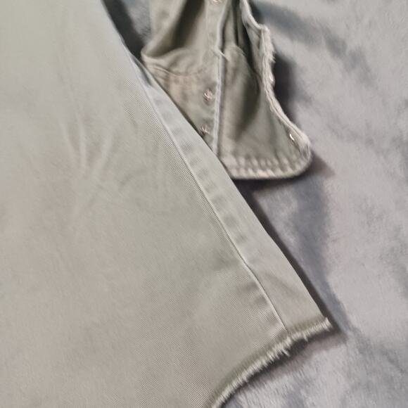 Vtg Wrangler Shirt Mens 18x36 Rugged Denim Original Snap Buttons 2 Flap Pockets - Picture 8 of 11